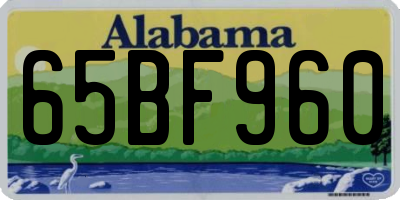 AL license plate 65BF960