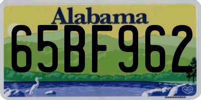 AL license plate 65BF962