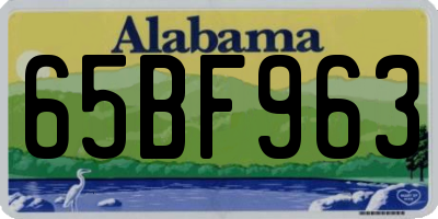 AL license plate 65BF963