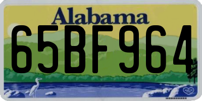 AL license plate 65BF964