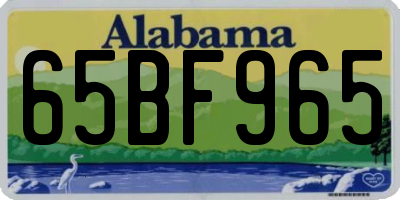 AL license plate 65BF965