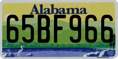 AL license plate 65BF966