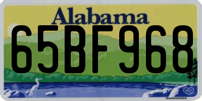 AL license plate 65BF968