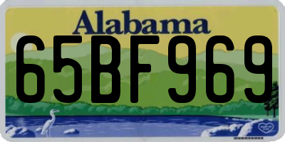 AL license plate 65BF969