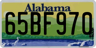 AL license plate 65BF970