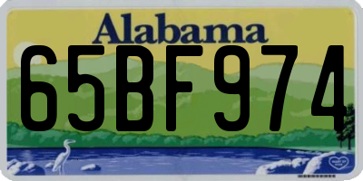 AL license plate 65BF974