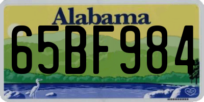 AL license plate 65BF984