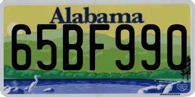 AL license plate 65BF990