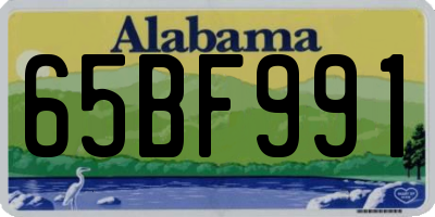 AL license plate 65BF991