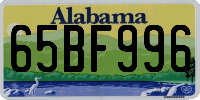 AL license plate 65BF996
