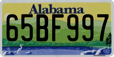 AL license plate 65BF997