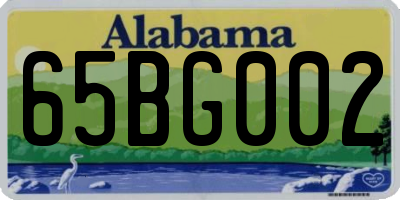 AL license plate 65BG002