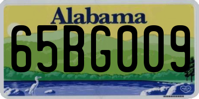 AL license plate 65BG009