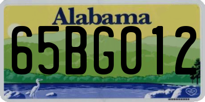 AL license plate 65BG012