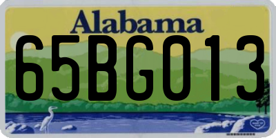 AL license plate 65BG013