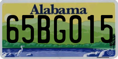 AL license plate 65BG015