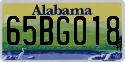 AL license plate 65BG018