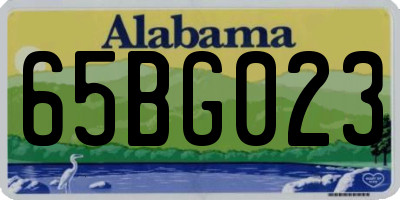 AL license plate 65BG023