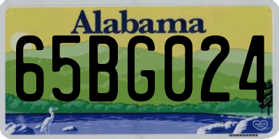 AL license plate 65BG024