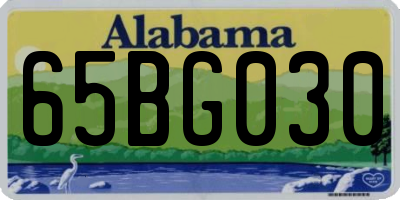AL license plate 65BG030