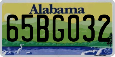 AL license plate 65BG032