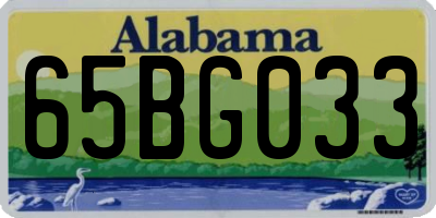 AL license plate 65BG033