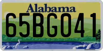 AL license plate 65BG041