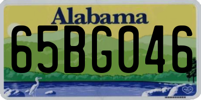 AL license plate 65BG046