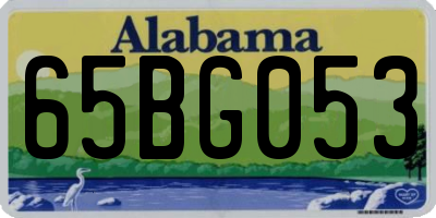 AL license plate 65BG053