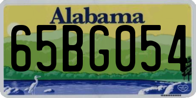 AL license plate 65BG054