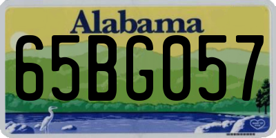 AL license plate 65BG057