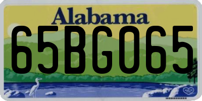 AL license plate 65BG065