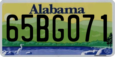 AL license plate 65BG071