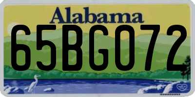AL license plate 65BG072