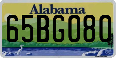 AL license plate 65BG080