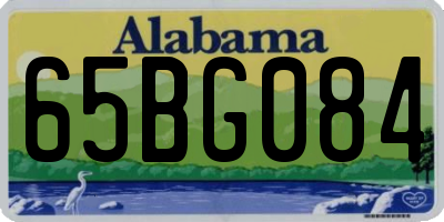 AL license plate 65BG084
