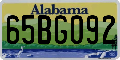 AL license plate 65BG092