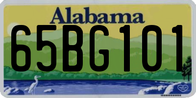 AL license plate 65BG101