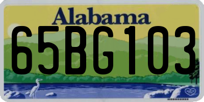 AL license plate 65BG103