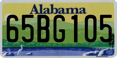 AL license plate 65BG105