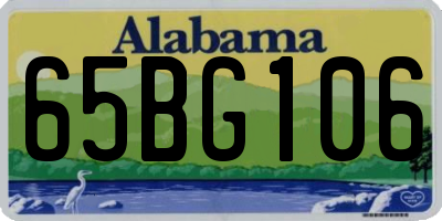 AL license plate 65BG106