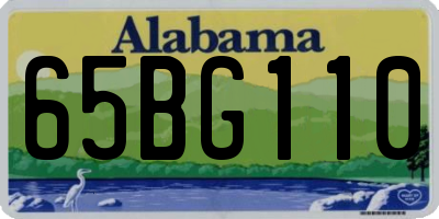AL license plate 65BG110