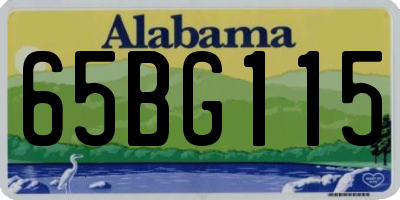 AL license plate 65BG115