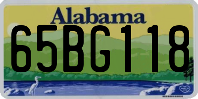 AL license plate 65BG118