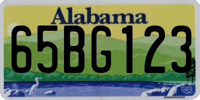 AL license plate 65BG123