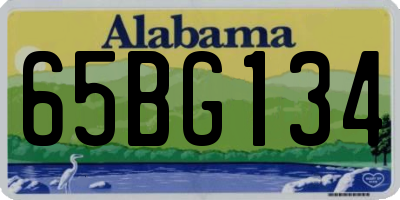 AL license plate 65BG134
