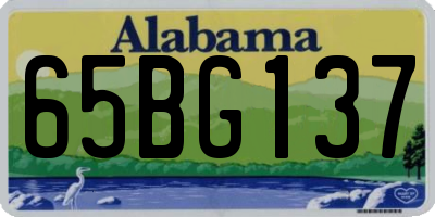 AL license plate 65BG137