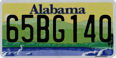 AL license plate 65BG140