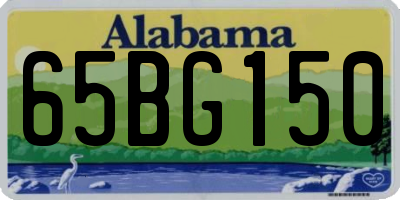 AL license plate 65BG150