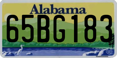 AL license plate 65BG183
